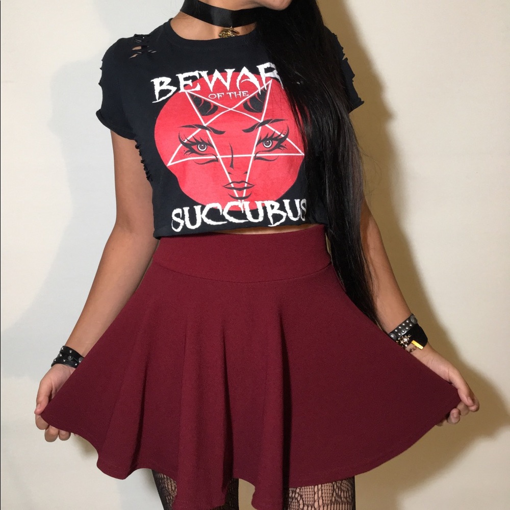 Red Skater Skirt